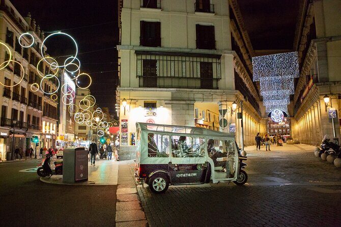 Christmas Lights Tour of Madrid in Eco Tuk Tuk Private - Neptuno versus Cibeles and the Prado corridor: art and myth on the same route