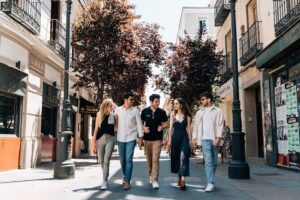 Madrid Tapas & Wine Tour with Rooftop Views and Local Guide - Stop 1 tasting: mushrooms and Padrón peppers with beer or cider